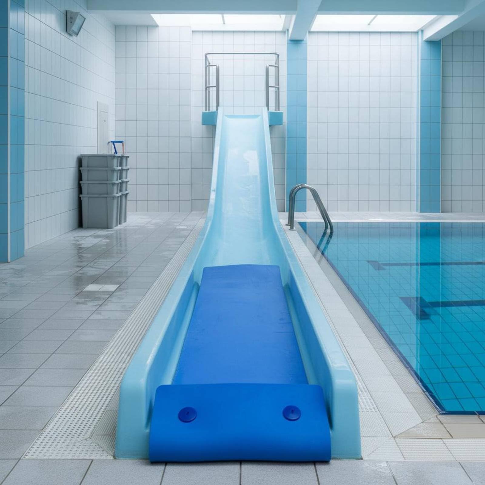 Tappetino Scivolo Acquatico Copertura Protezione Pista Tavoletta Parco Acquatico Materassino EVA Scorrevole Resistente per Scivolata Controllata E