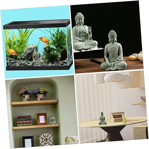 Miniatura 5 de Garneck Decoración de mesa al aire libre, accesorios para el hogar, decoración del hogar, pecera, adorno zen, pecera, estatua de Buda para el hogar,