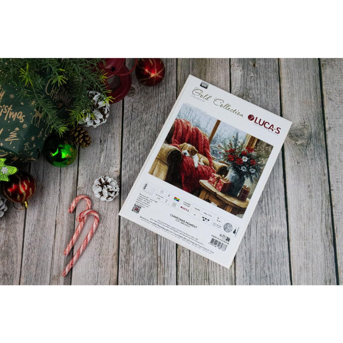 Kreuzstich Stickpackung Weihnachtsmoment, Zählmuster, 37x29cm