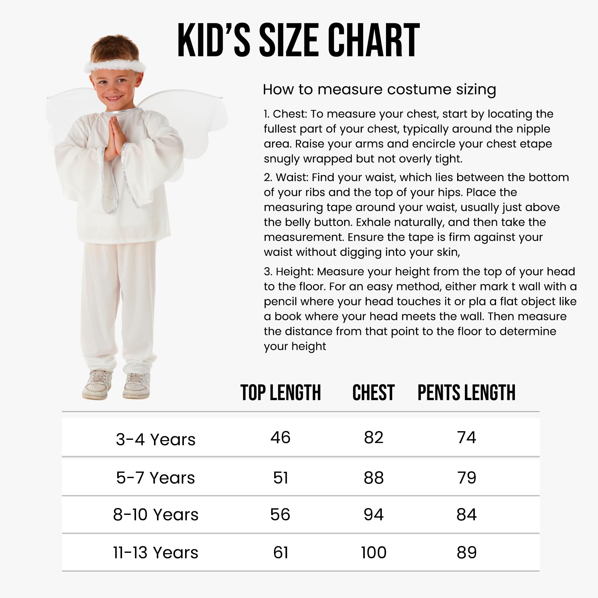 My Illusions Boys Shining Angel Costume Nativity Christmas Fancy Dress Kids Xmas Outfit (XL 11-13 Years), White - Image 3