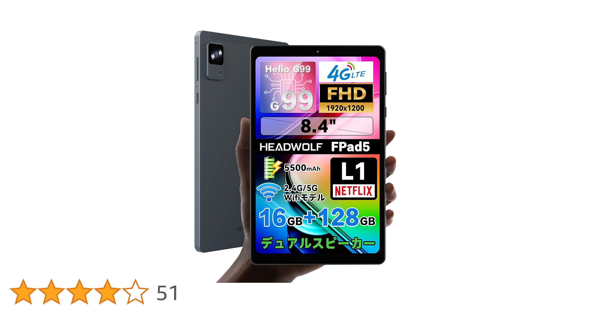 Amazon.co.jp: タブレット8インチ G99 Headwolf FPad5 Android 14