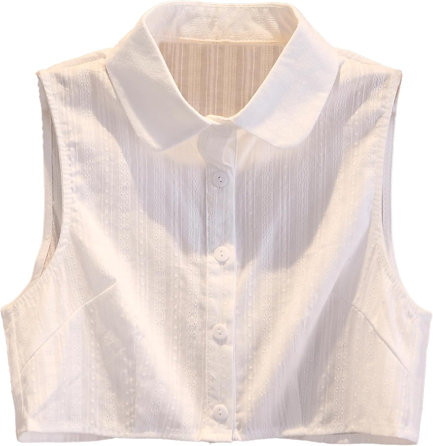 Detachable Collars Shirts for Women Cotton Dickey Collar Sizes S M L XL 2XL Large White 2
