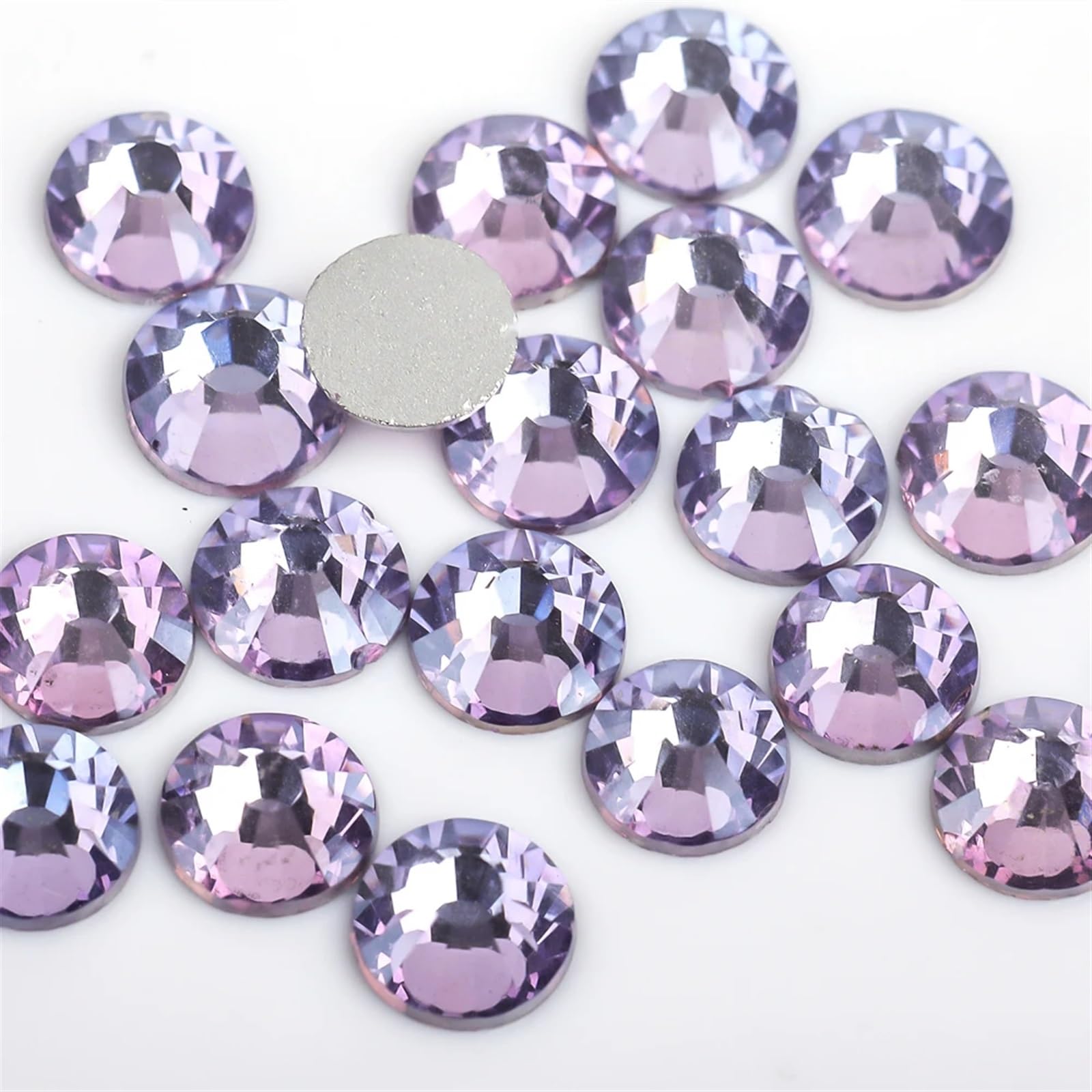 Strass per nail art SS3-SS30, colore rosso scuro chiaro, cristallo di vetro, decorazioni per nail art (oro rosa arcobaleno, SS16, 1440 pezzi) viola lavanda SS20, 1440 pezzi