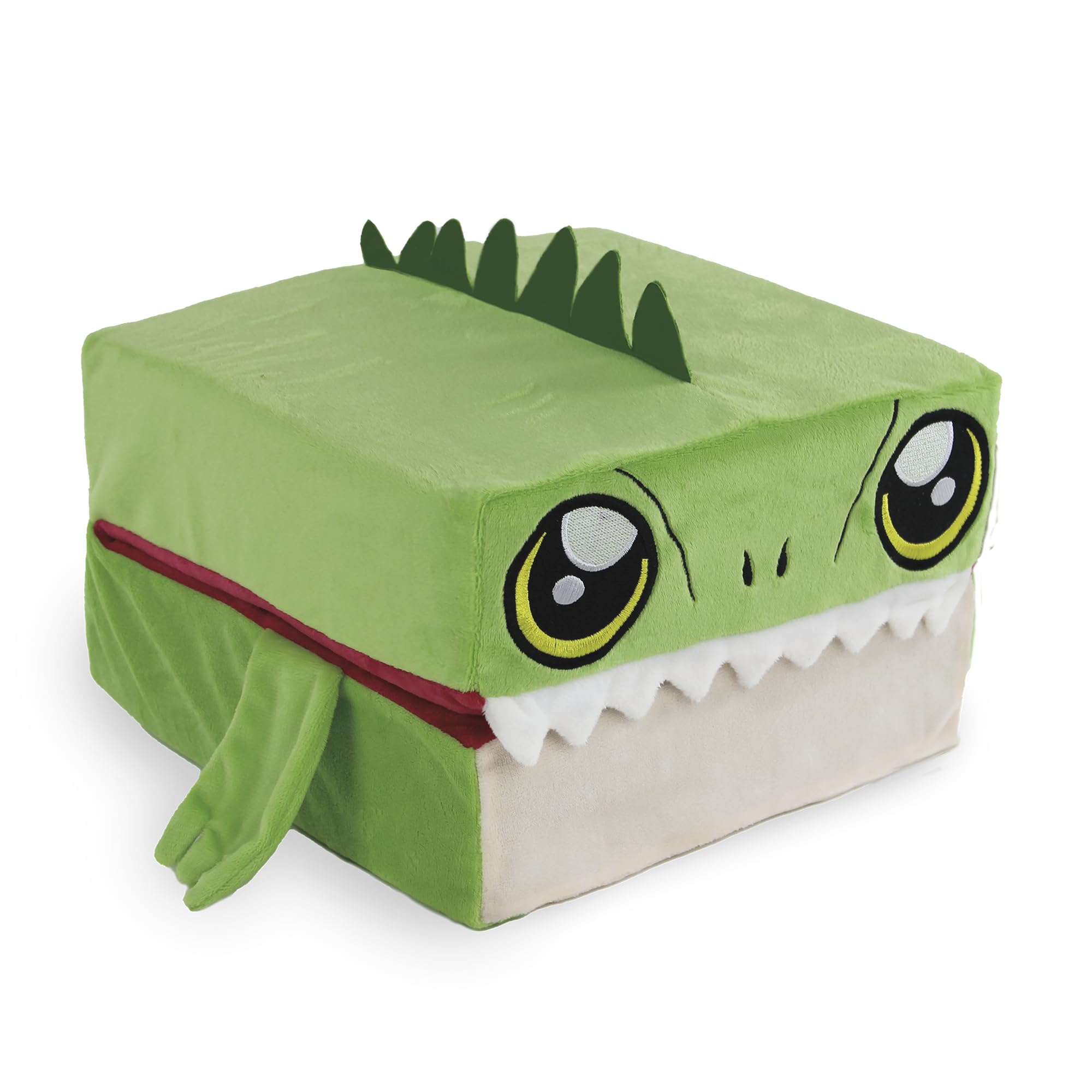 Oreiller T-Rex Cube Ontel vert couchage latéral enfant