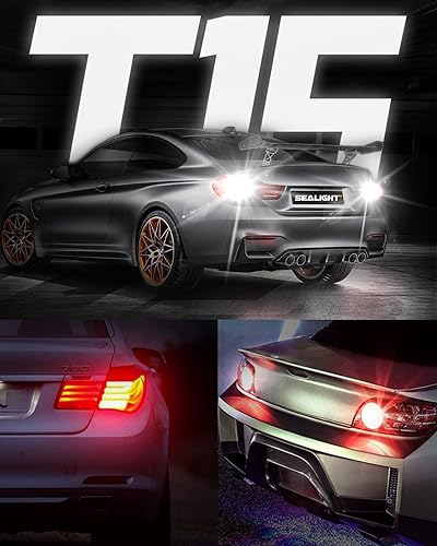 Miniatura 9 de SEALIGHT 912 bombillas LED, 912 921 bombillas de respaldo LED, 912 921 luz LED de marcha atrás de 6000 K 2600 lúmenes, superbrillante, T15 906 904