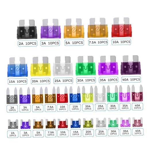 Kit surtido fusibles automotrices 330 piezas para auto miniatura 2