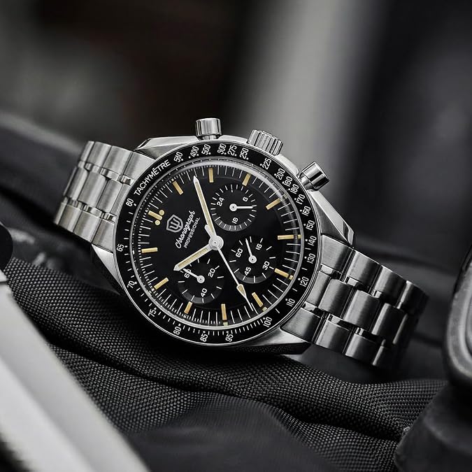 watchdives WD1863 39mm Men's Chronograph Watch Power by Japan VK63 Movement