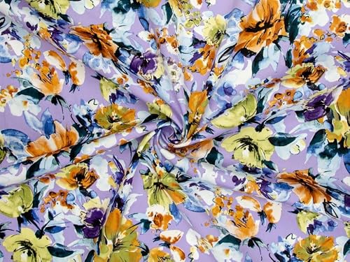 Minerva Lilac Deadstock Stretch Woven Cotton Sateen Fabric for Dressmaking - 140cm Wide - per metre