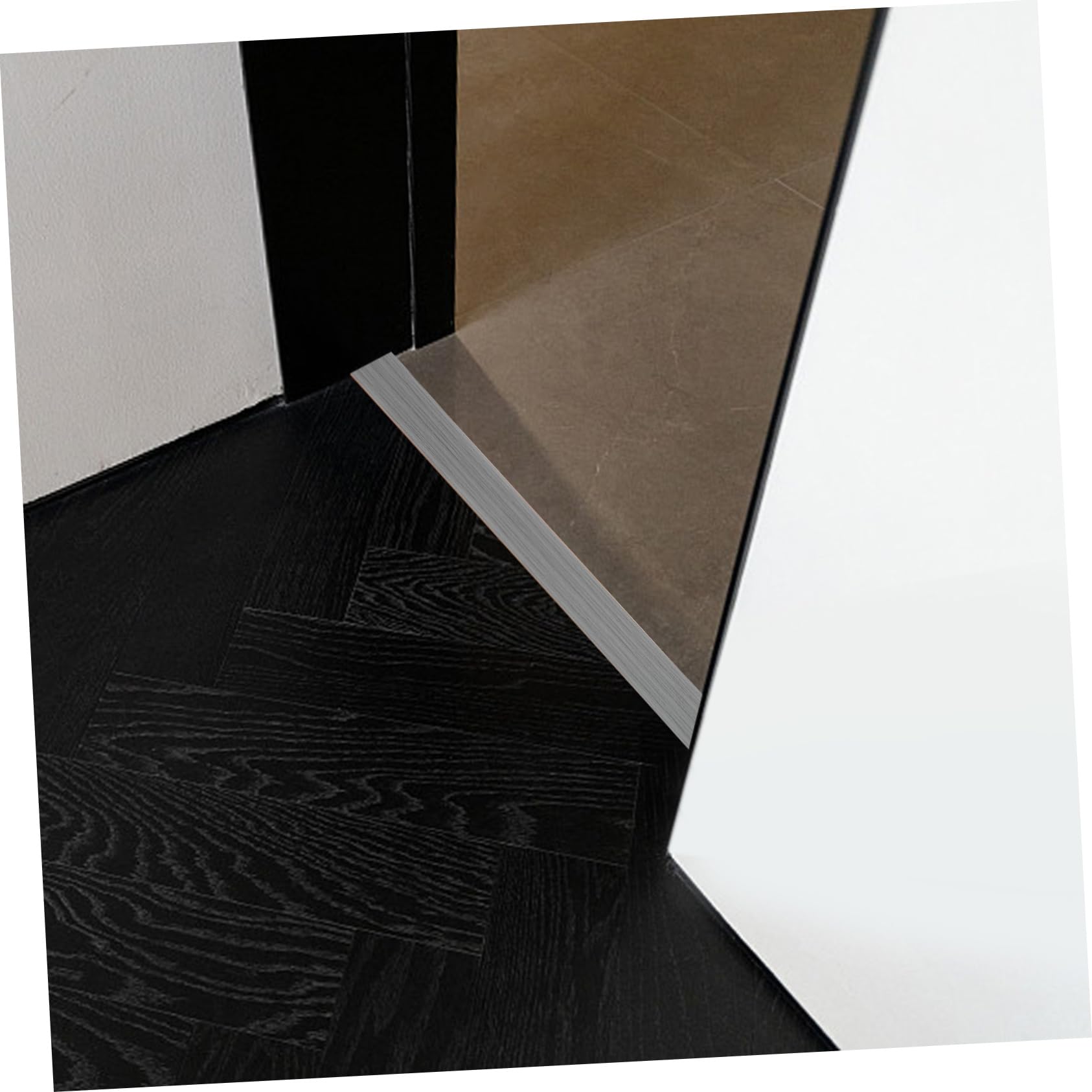 Gadpiparty 1rouleau Barre De Transition Autocollante Pour Sols Strip De Transition Pour Carrelage Et Moquette Design Plat Sécurisé Édging Pour De Vie Et