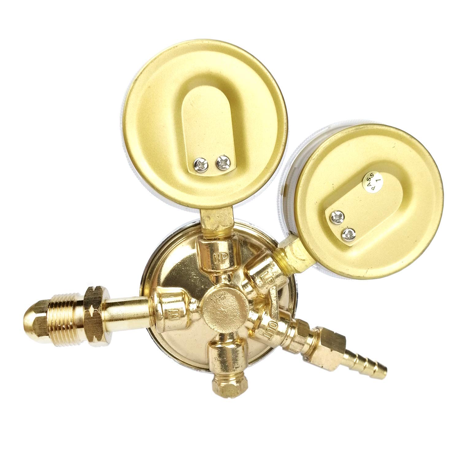 2-Piece Welding Gas Regulator Set - Oxygen (CGA-540) & Acetylene (CGA-510) With Dual Gauges