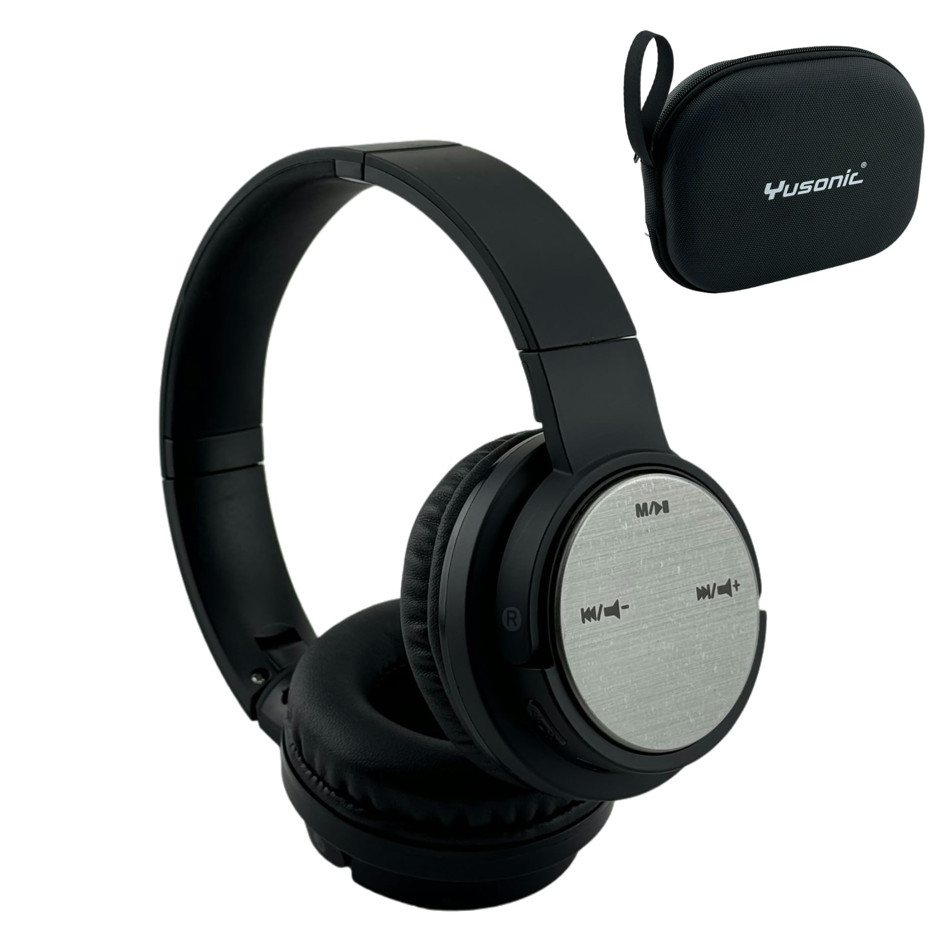 YUSONIC Bluetooth Headphones with Case, Super Bass Wireless Headphone, Stereo Headset Micro SD/TF, Bidirectional Foldable Headphones for Travel Home