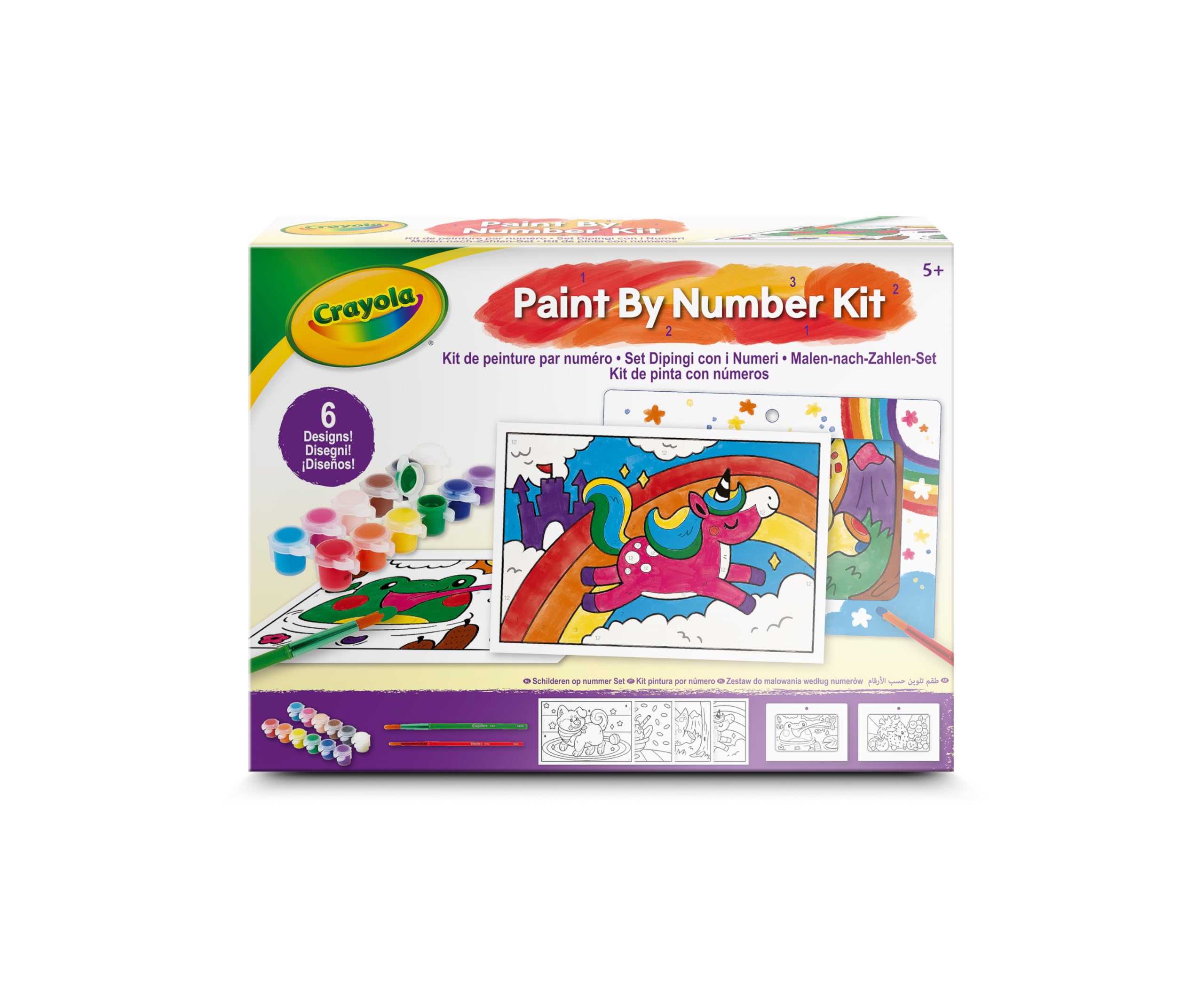 CRAYOLA - Zestaw do Malowania Według Numerów, Kreatywne Zajęcia ddla Dzieci z Farbami, od 5 lat, 04-2949