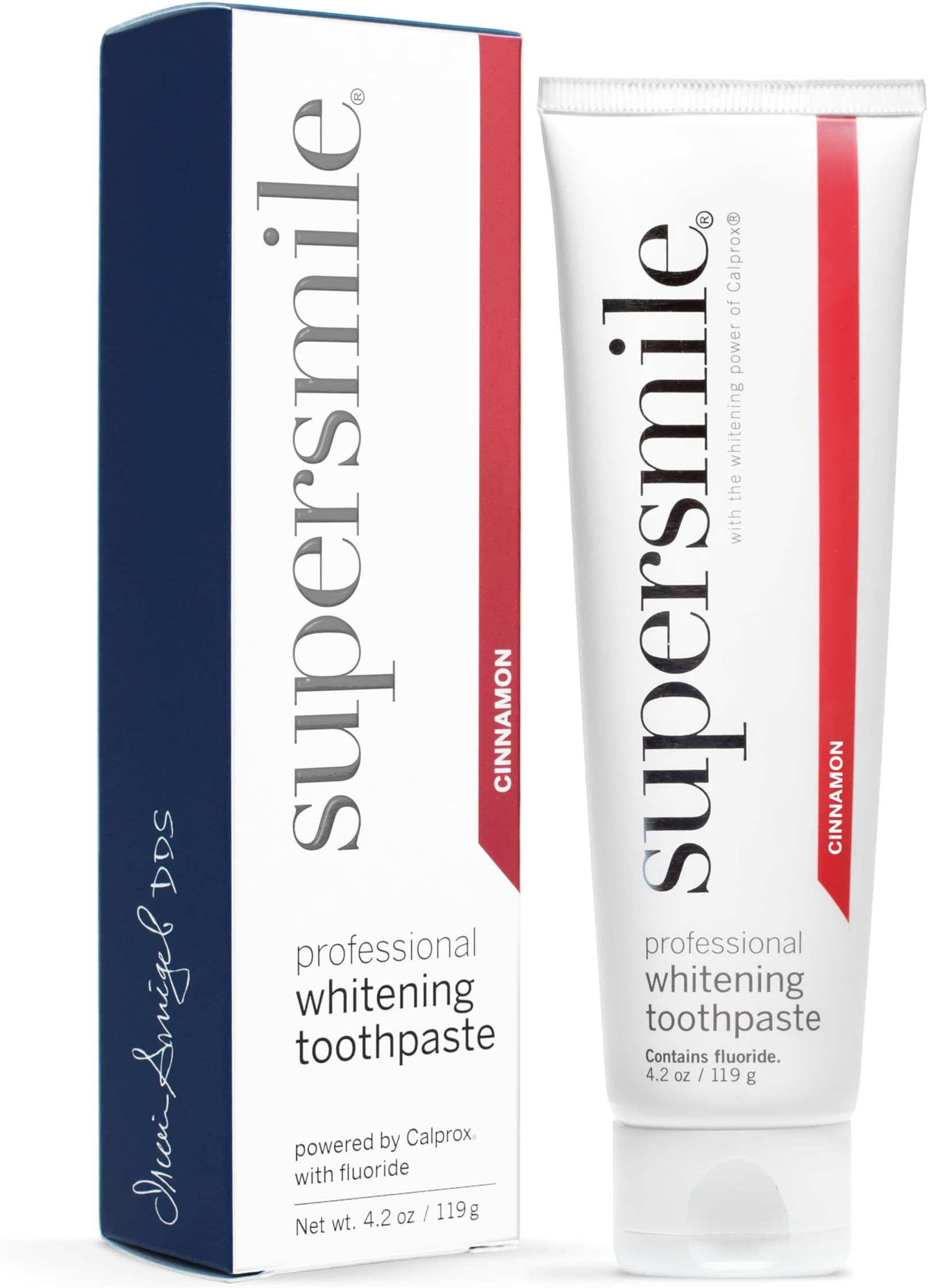 Professional Whitening Toothpaste – Fluoride Toothpaste for Visibly Whiter Teeth – Whitens up to 6 Shades
