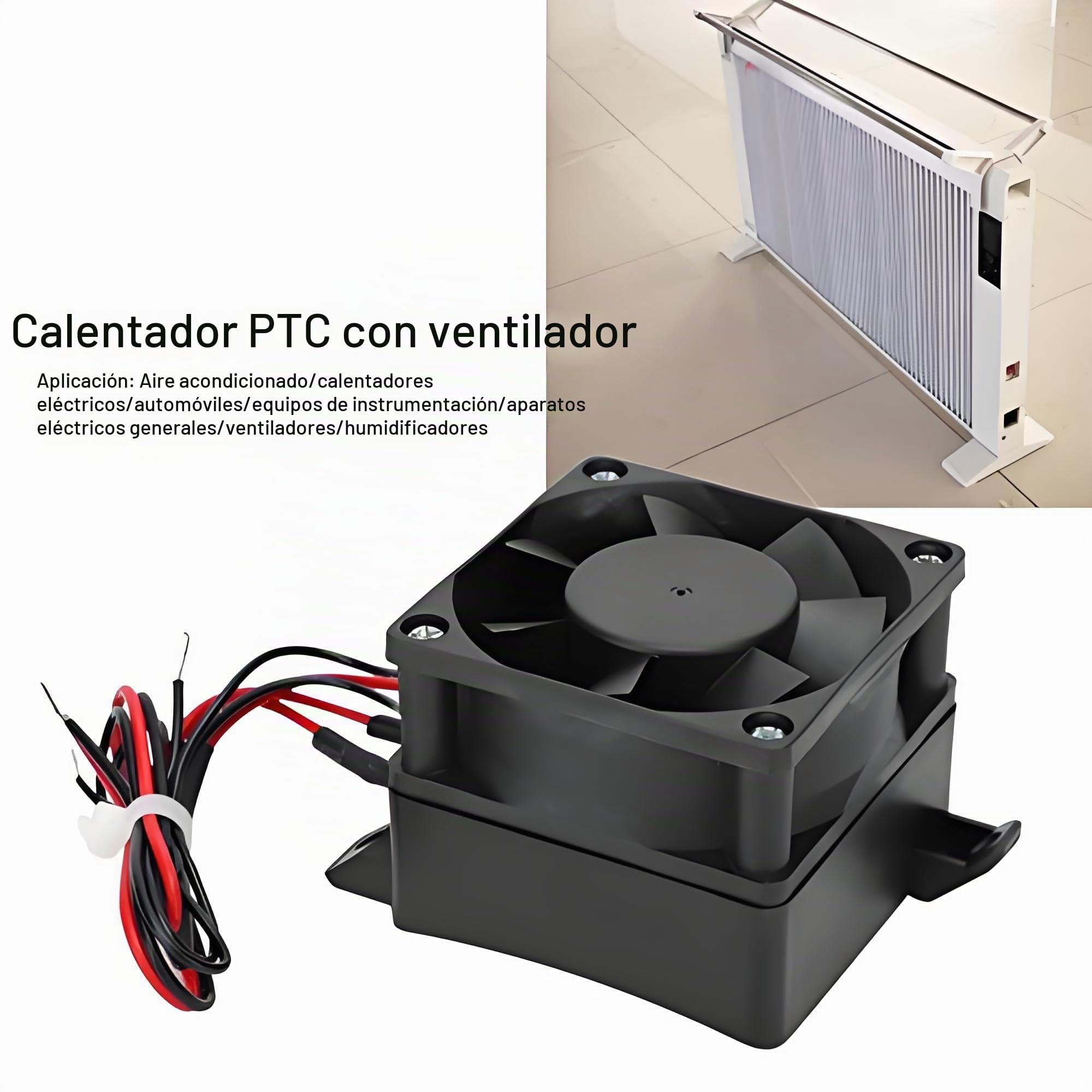 Calentador de Cerámica, 220 V 300 W Calentador con Ventilador Calentador de Aire Termostático de Cerámica Eléctrico