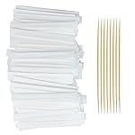 HOPELF 500 Count Bamboo Toothpicks by Individually Wrapped for Appetizer, Olive, Barbecue, Fruit, Teeth Cleaning,Double-Points Wooden Toothpick.