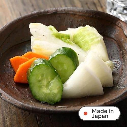 Miniatura 4 de Tsukemono - Contenedor redondo para hacer pepinillos instantáneos, fabricado en Japón, sin BPA (azul, 1.6 litros)