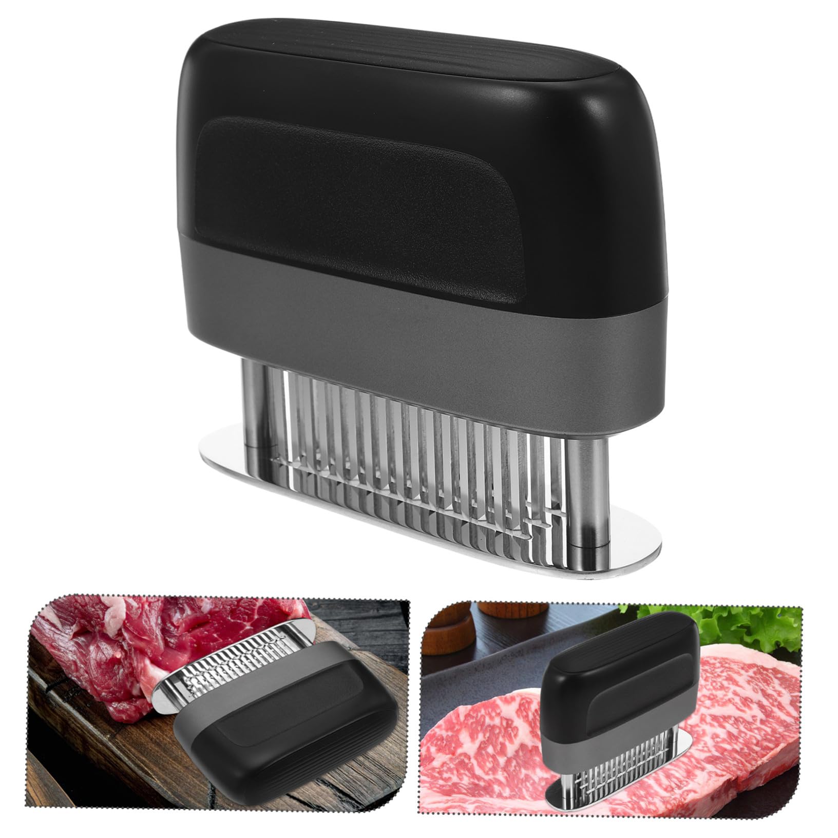 iplusmile Ablandador de Carne de Acero Inoxidable Herramienta de Aguja Metálica para Carne de Res Pollo y Otros Uso Cocina Comercial Ablandador Manual de Alta Resistencia