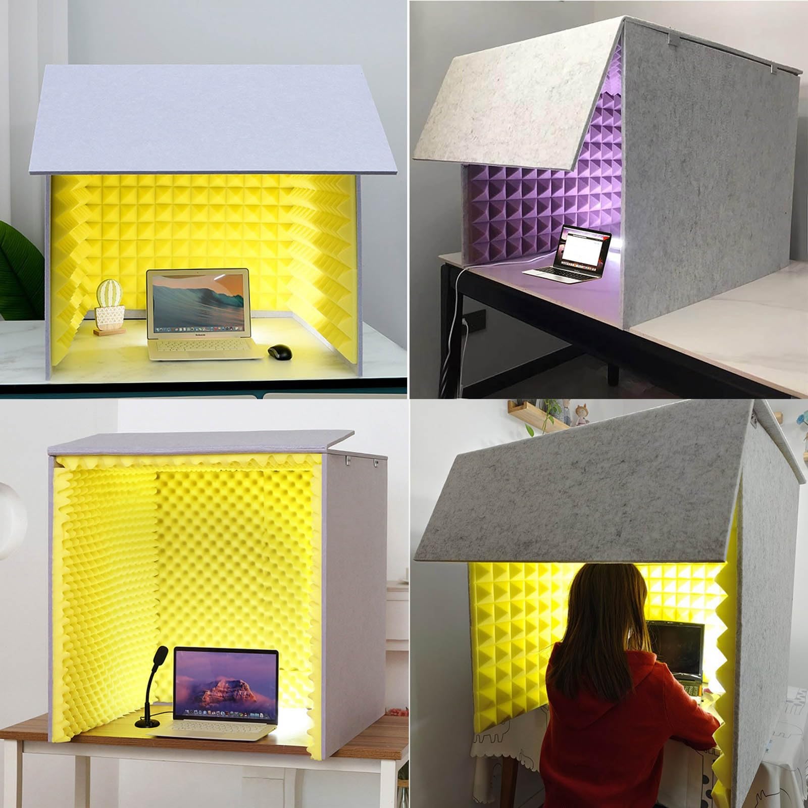 Estudio portátil de grabación Vocal: Cabina insonorizada para Estudios de grabación domésticos, Cajas insonorizadas para micrófonos, procesamiento acústico para grabación de música y Podcast