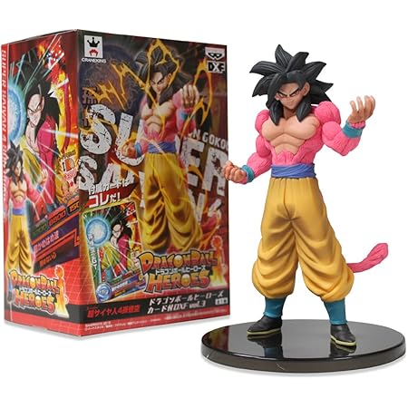Amazon ドラゴンボール ヒーローズ カード付 Dxfフィギュア Vol 3 超サイヤ人4 孫悟空 フィギュア ドール 通販