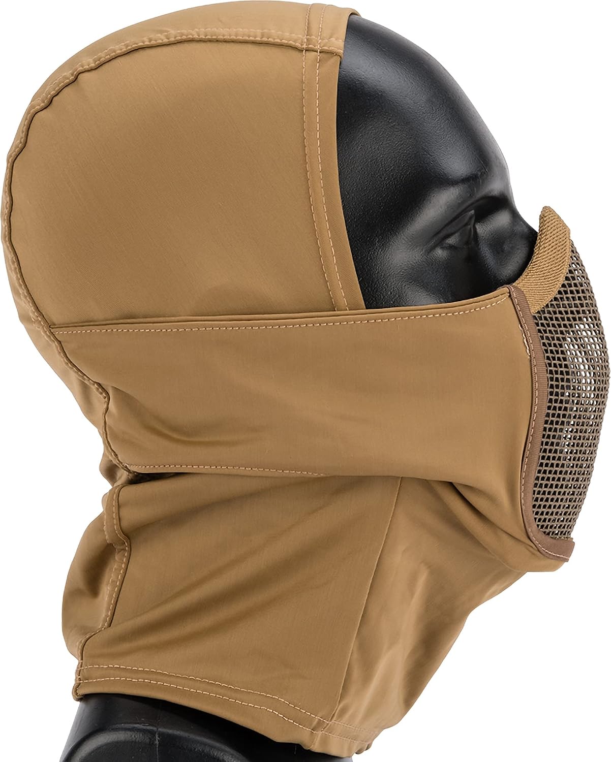 Evike Airsoft - Matrix Shadow Fighter Hood Headgear w/Mesh Mouth Protector (Color: Tan)