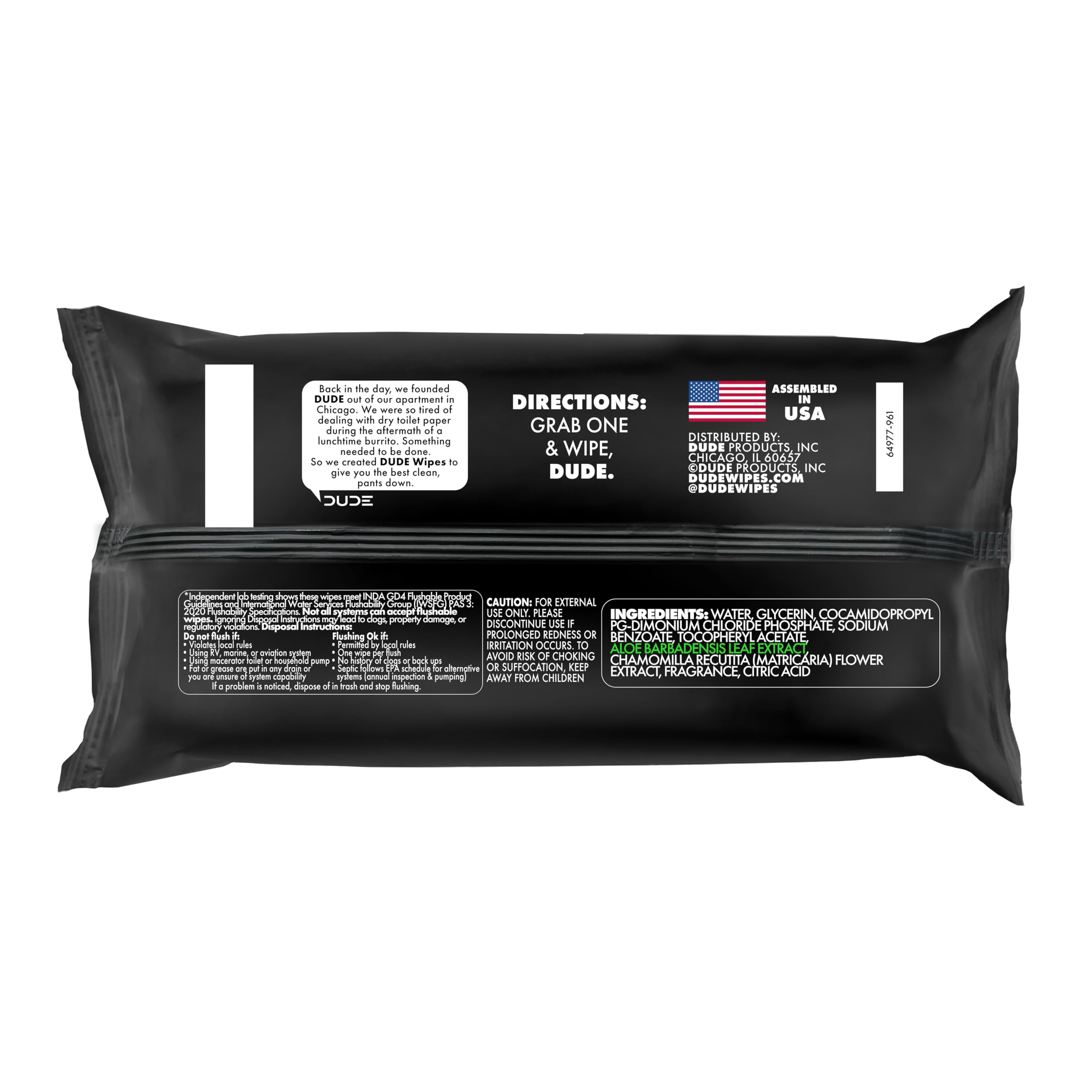 DUDE Wipes - Flushable Wipes for Adults - 6 Pack, 288 Count - Odor Destroyer XL - Deodorizing with Clean Scent - Up to 24 Hours of Odor-Destroying Technology