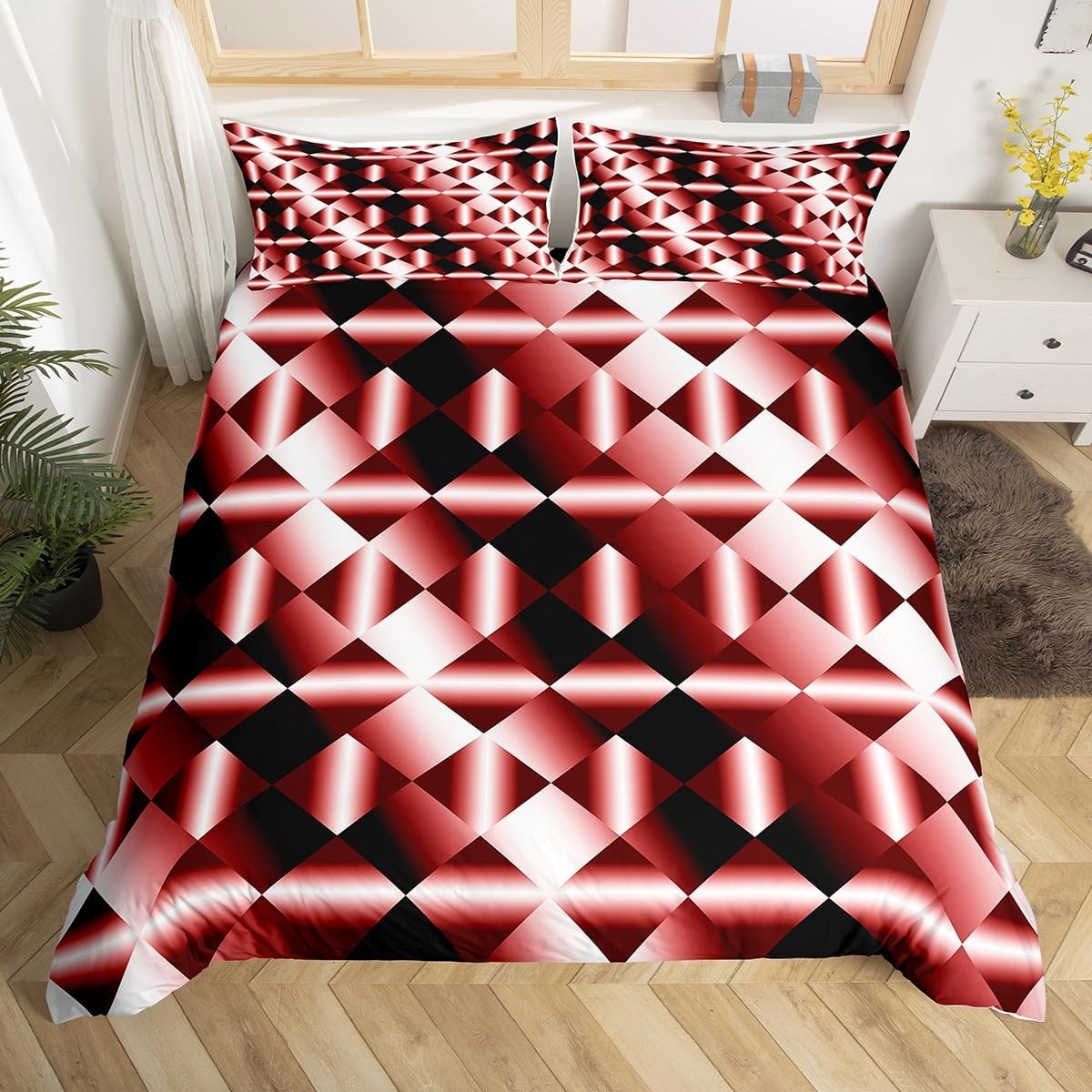 Abstract Marble Duvet Cover Set Toddler Size,Gray and Purple Bedding Set for Kids Boys Girls Room Decor,Retro Tie-dye Comforter Cover,Watercolor Quilt Cover with 1 Pillowcase(No Comforter)