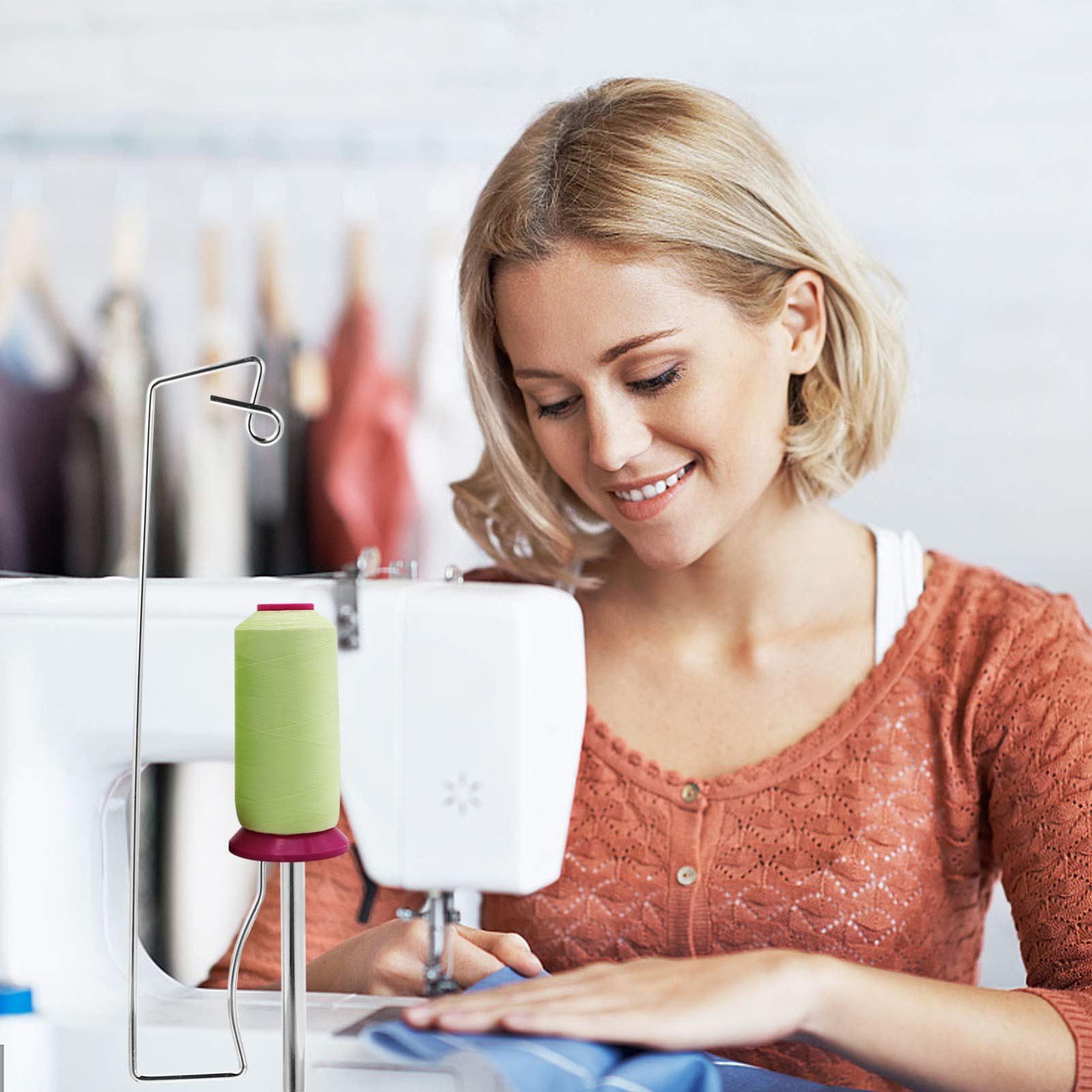 Homoyoyo 1pc Sewing Thread Holder Stand Spool Rack for Quilting Embroidery Organizes Thread Stash Compatible with Old Sewing Machines Space Saving Pin