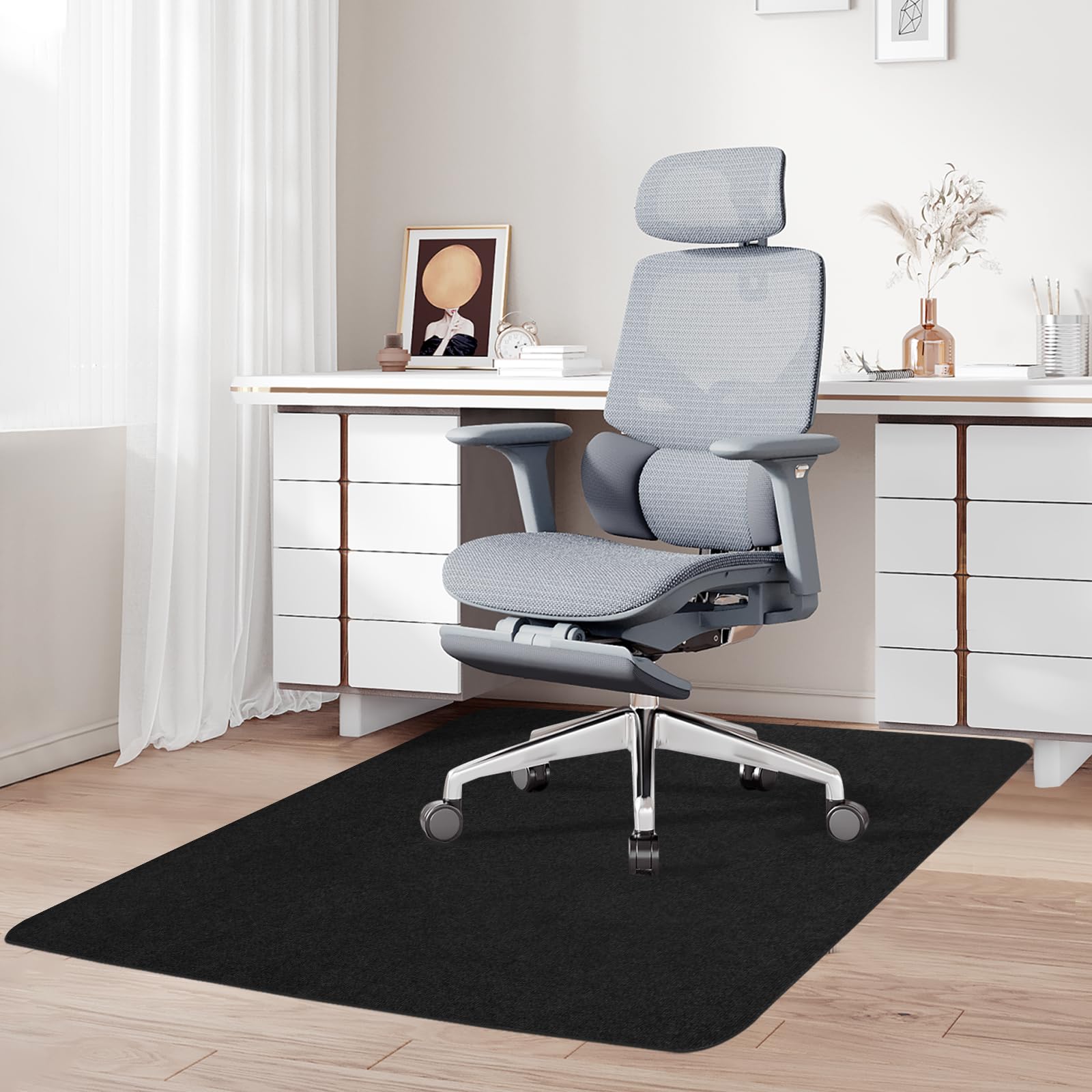 Office Chair mat for Hardwood Floor 47x35 Anti-Slip Floor Protector for Home Office Under Desk Mat Computer Chair