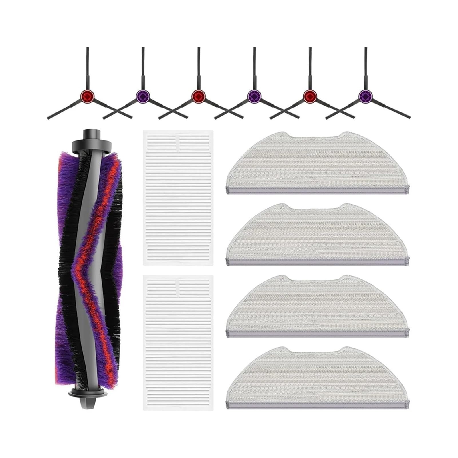 Dirlux Compatible for E10s Robot Vacuum, A07G Main Side Brush HEPA Filter and Mop Cloth Replacement Set