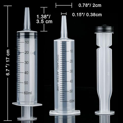 Miniatura 2 de Boao Paquete de 10 jeringas de plástico de medición líquida sin aguja para resina epoxi, manualidades, laboratorios científicos, alimentación de