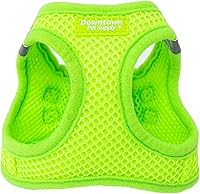 Vista 21 de Downtown Pet Supply Arnés para perros y gatos de taza, antitirones, XX-Pequeño, color caqui - Arnés ajustable con tela de malla acolchada y ribete
