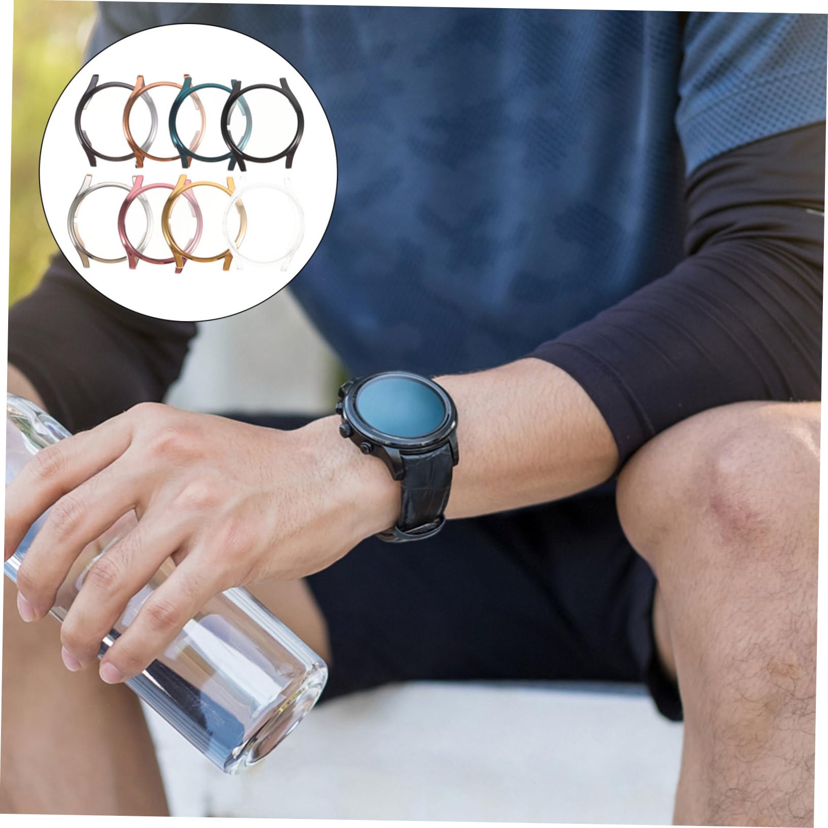 DOITOOL 16 Pièces Coque Boîtier Smartwatch pour Montre Protecteur Durable Couvertures Anti-Rayures Housses Pratiques Couverture Protecteur Cas Couverture Anti-Rayures TPU Regardez