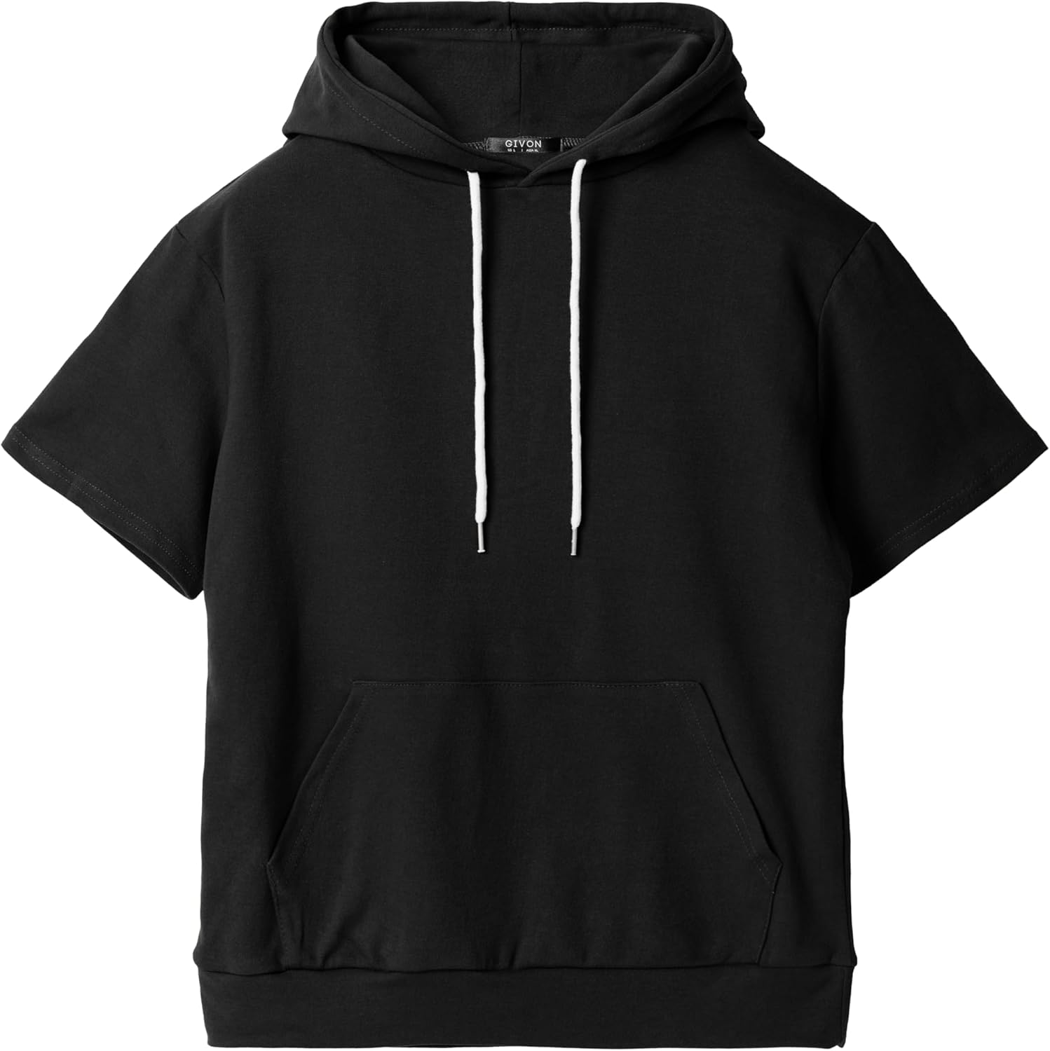 GIVON Women's Comfortable Short Sleeve Hoodie Pullover Hooded Sweatshirt with Kangaroo Pocket - Image 7