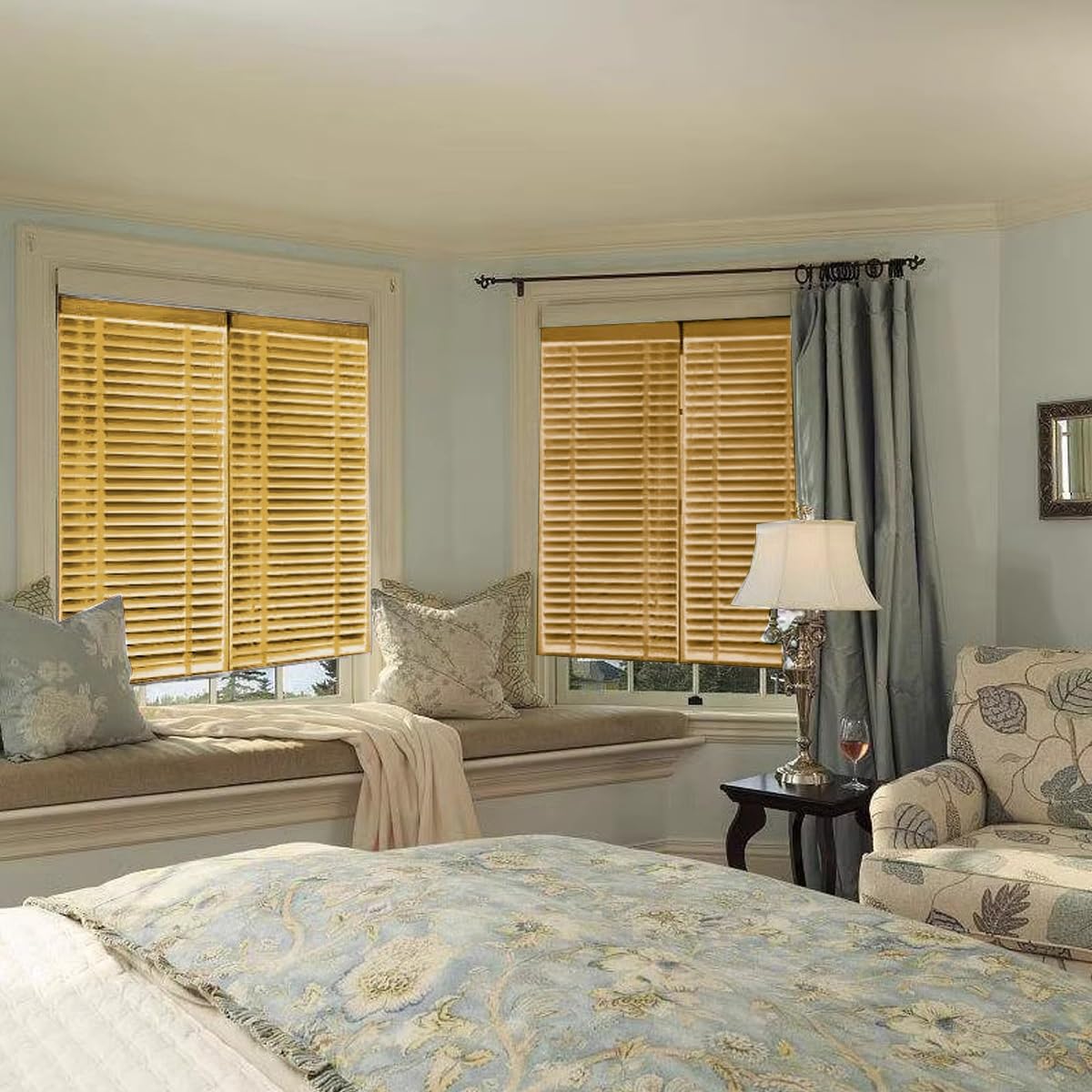 Blinds & Shades - Wooden Blinds - Cordless Venetian Blind Louvers - 24"x72" 22"x60" 34"x64" 28"x48" - Window Treatments, Light Filtering Horizontal Blinds for Home Kitchen ﻿(Beige)