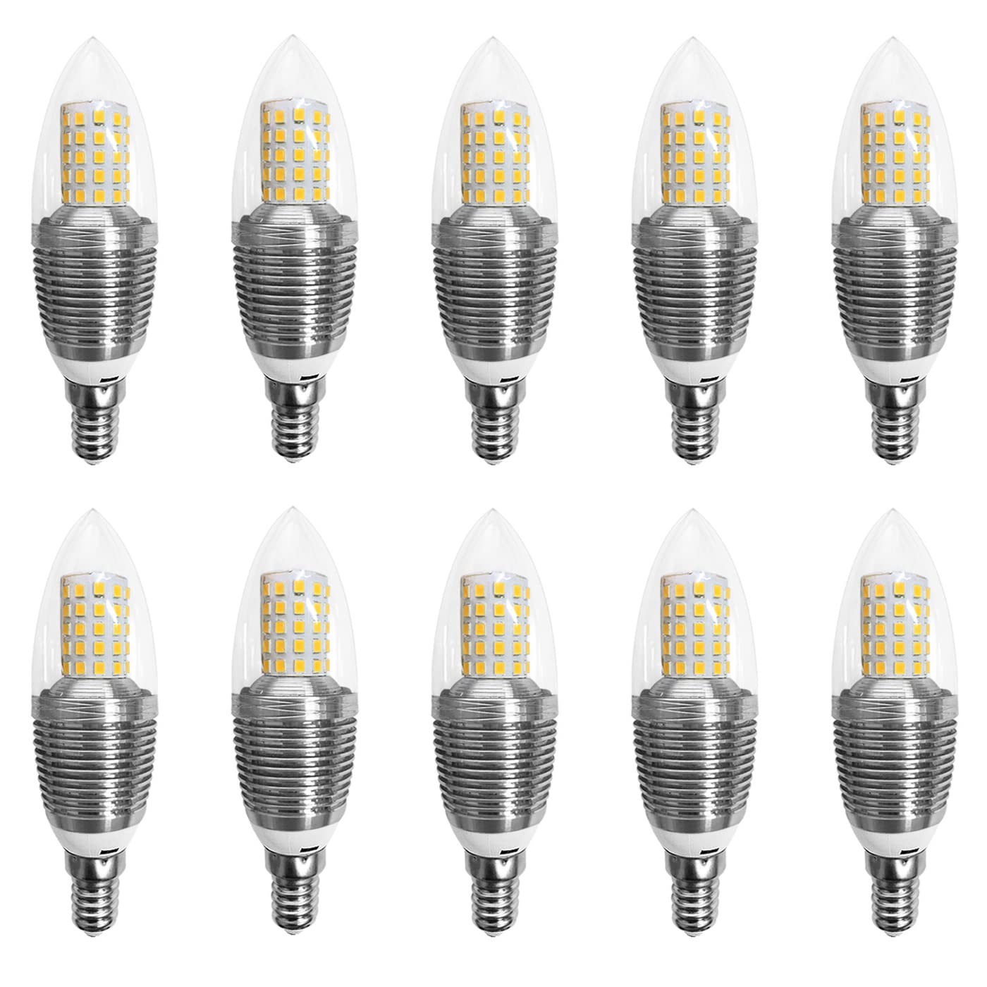 LED-Birnen, Maisglühbirne mit E14-Sockel, LED-Kerzenlampe, 9 W, 12 W, 800 lm, 120 Watt-Äquivalent, 3000 K, 6000 K, Nicht dimmbar, AC 85 V ~ 265 V (10er-Pack)
