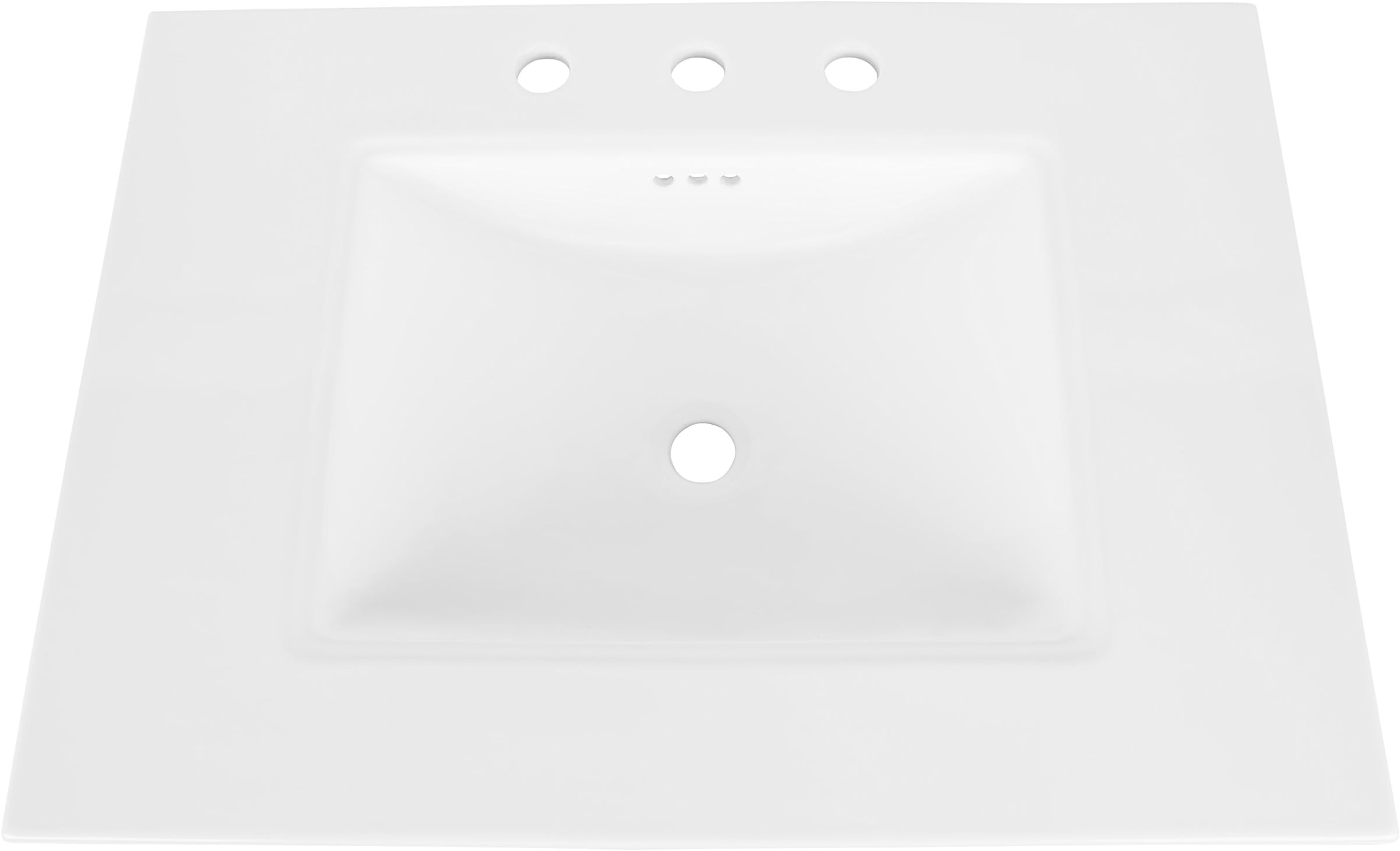 RONBOW Essentials Saloon 31 Inch Sink with 8 Inch Widespread Faucet Hole in White 219531-8-WH