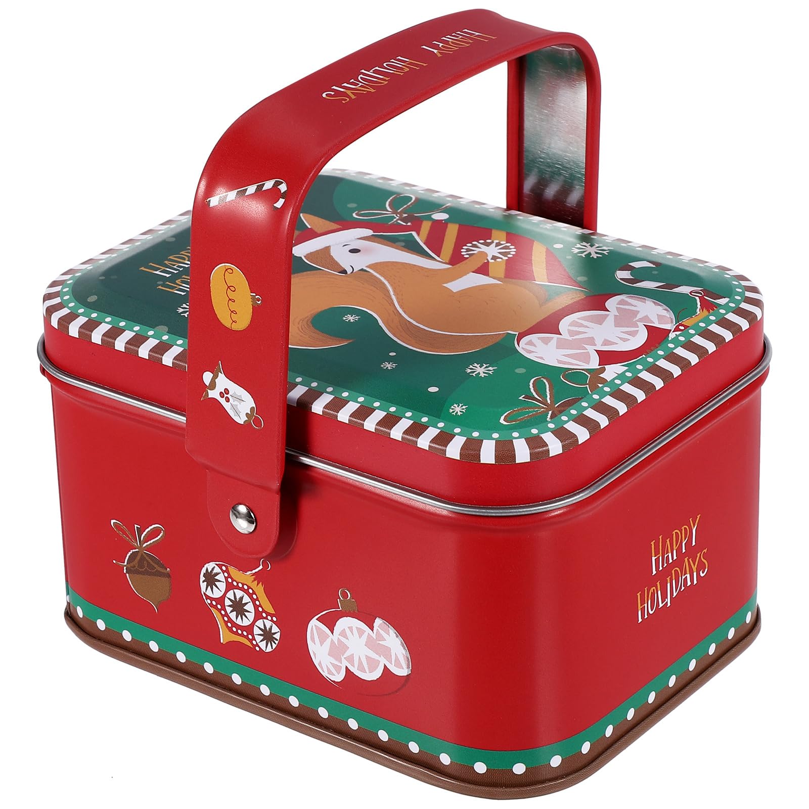 BESTonZON Weihnachtsdosen Keksdose Metall Weihnachten Geschenkdose Plätzchendose Gebäckdosen Geschenkbox Metalldose Leere Blechdosen mit Deckel Blech Dosen Vorratsdose Süßigkeiten Behälter Küche, Haushalt & Wohnen