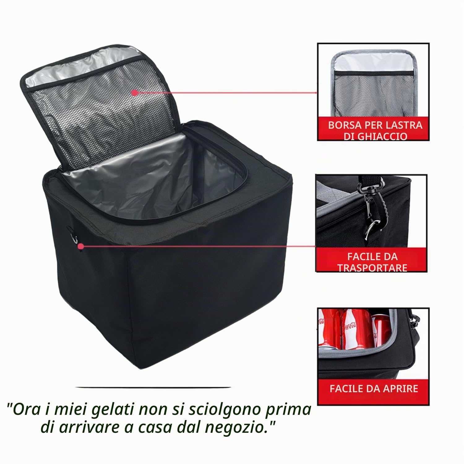 Organizer Bagagliaio Auto,Organizer Per Bagagliaio,Organizer Baule Auto Pieghevole Con Cinque Scomparti,Cinghie Di Sicurezza Regolabili,Coperchio Rimovibile,Fondo Antiscivolo(Nero,Extra Grande)