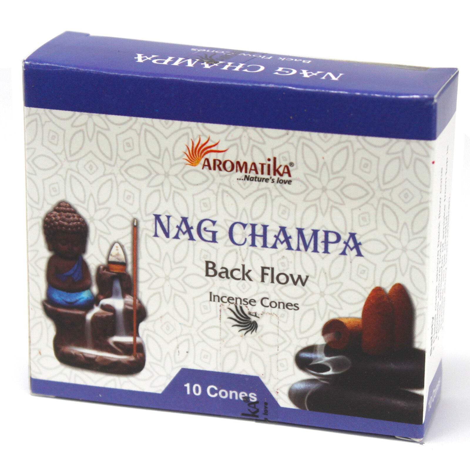 Ancient Wisdom Aromatica Backflow Incense Cones - Nag Champa