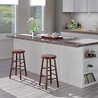 Vista 8 de Winsome Shelby - Taburetes giratorios de 2 piezas, 25 pulgadas, nogal, madera maciza