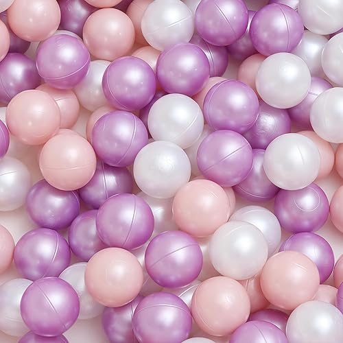100 bolas para hogueras de 2.16 pulgadas, bolas de plástico a prueba de aplastamiento para niños pequeños, casa de juegos, piscina, decoración de