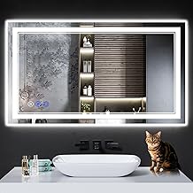 42"x24" LED Bathroom Mirror with Anti-Fog, Stepless Dimmable Lights, 3 Color Modes, Shatter-Proof Tempered Glass, Memory Function &amp; Waterproof Design