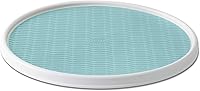 Vista 1 de Copco 5234758 - Bandeja giratoria antideslizante para despensa, 2 niveles, 12 pulgadas, color blanco y azul aqua