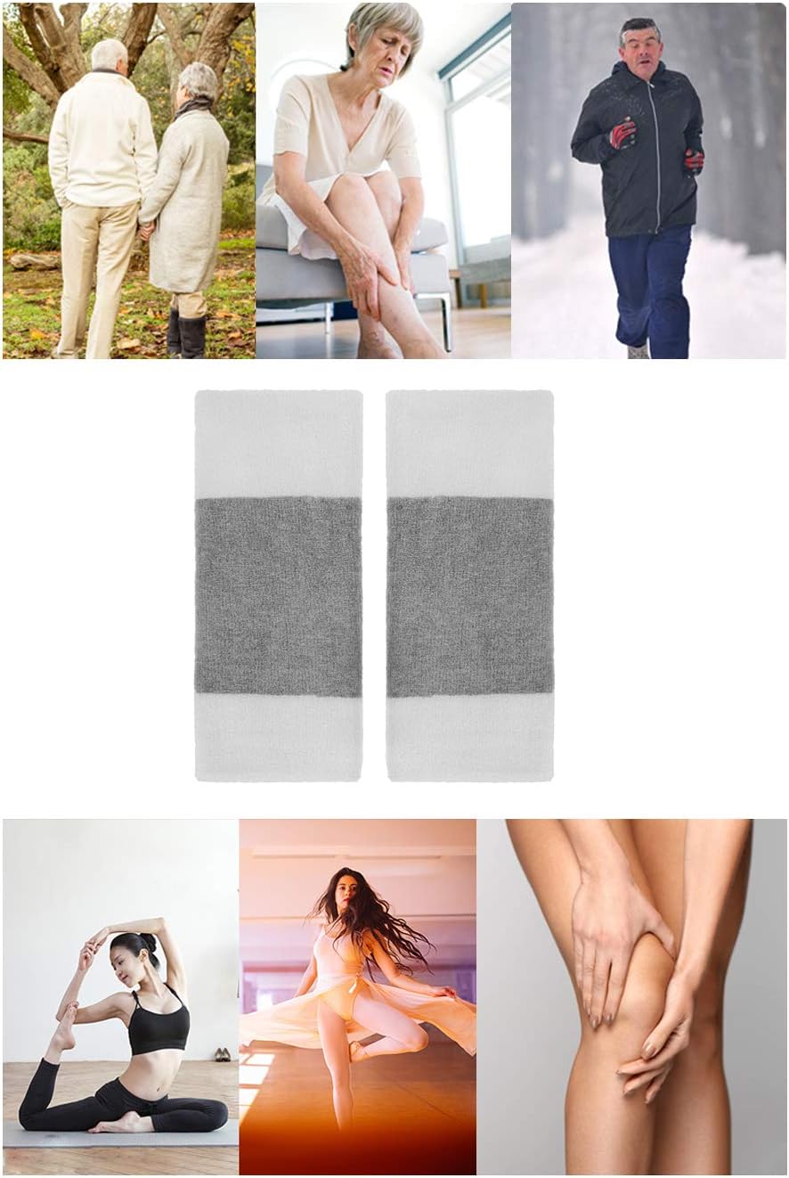 FakeFace Men Women Thicken Thermal Knee Braces Leg Warmers Winter Breathable Knee Pads Leg Sleeves for Ski Cycling Dance image 4
