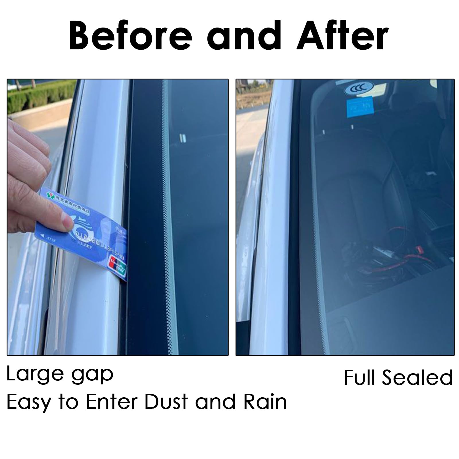 4M Car Windshield Roof Seal Noise Insulation Rubber Strip Sticker Accessories US - Foto 8