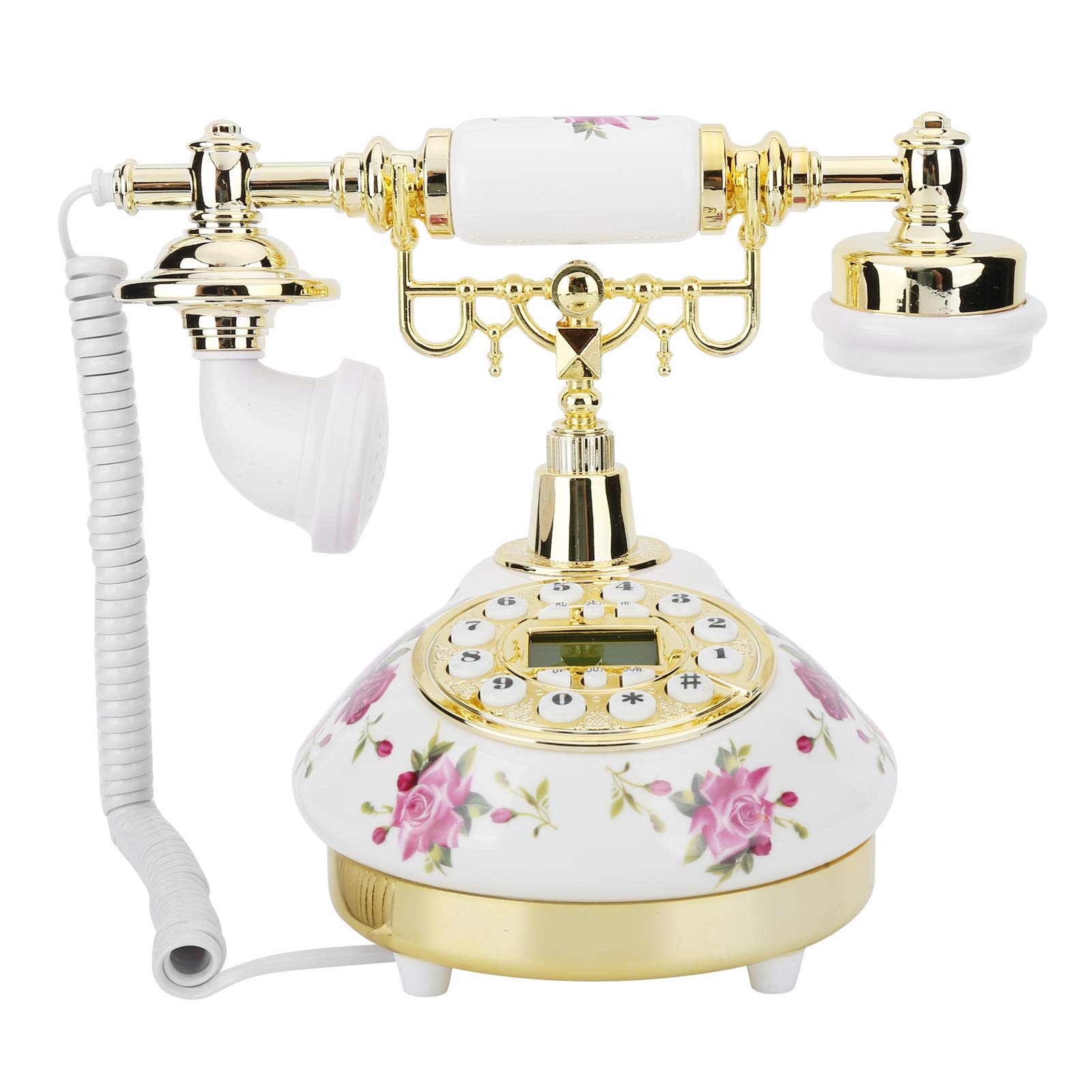 Telefono Fisso Vintage, Doppio FSK/DTMF, Telefono cablato retrò Antico, Accessorio per Attrezzatura telefonica Fissa Vintage retrò per Soggiorno, Camera da Letto, Studio