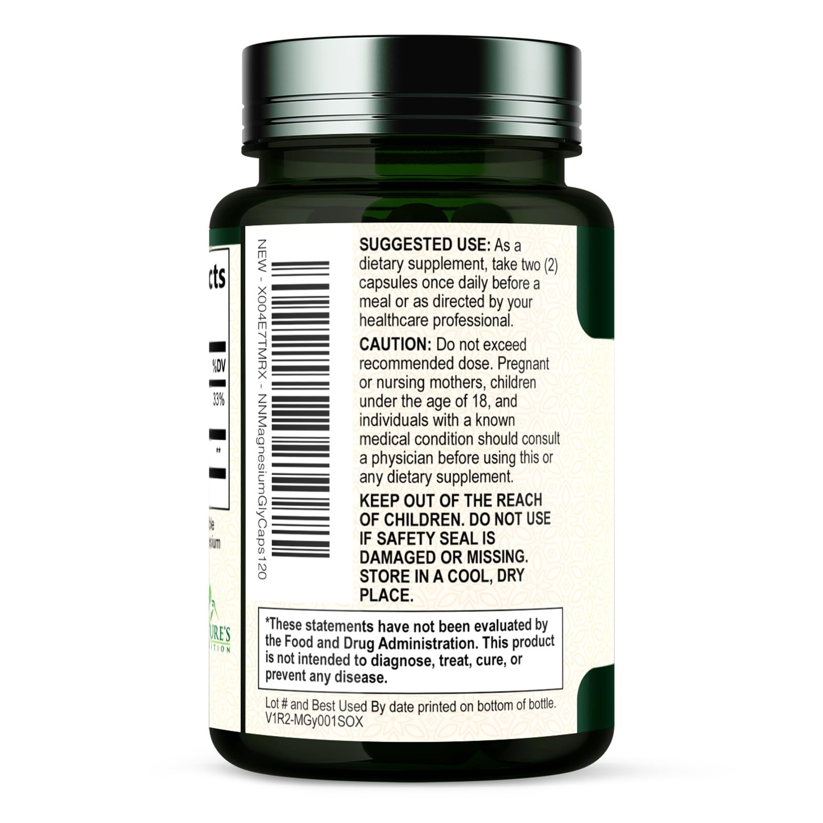 Magnesium Glycinate 1000mg - Pure & Chelated for High Absorption - Supports Muscle, Nerve, Bone & Heart Health - Best Magnesium Supplement for Gentle Sleep Support, Vegan, Bottled USA - 120 Capsules — Amazon image 8