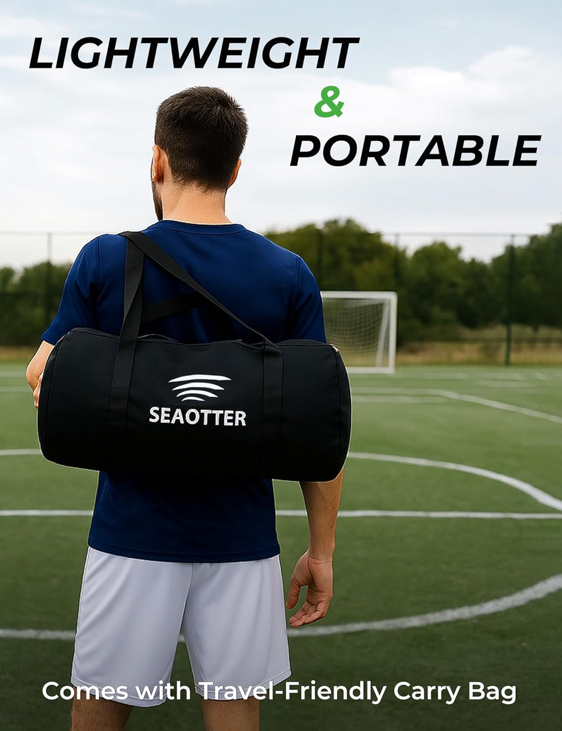 SEAOTTER Soccer Agility Training Poles, 6/10/20Pcs 6FT Adjustable Detachable Sports Speed Training Sticks, Practice Equipment Accessories for Football, Slalom & Rugby, Bending Poles for Horses