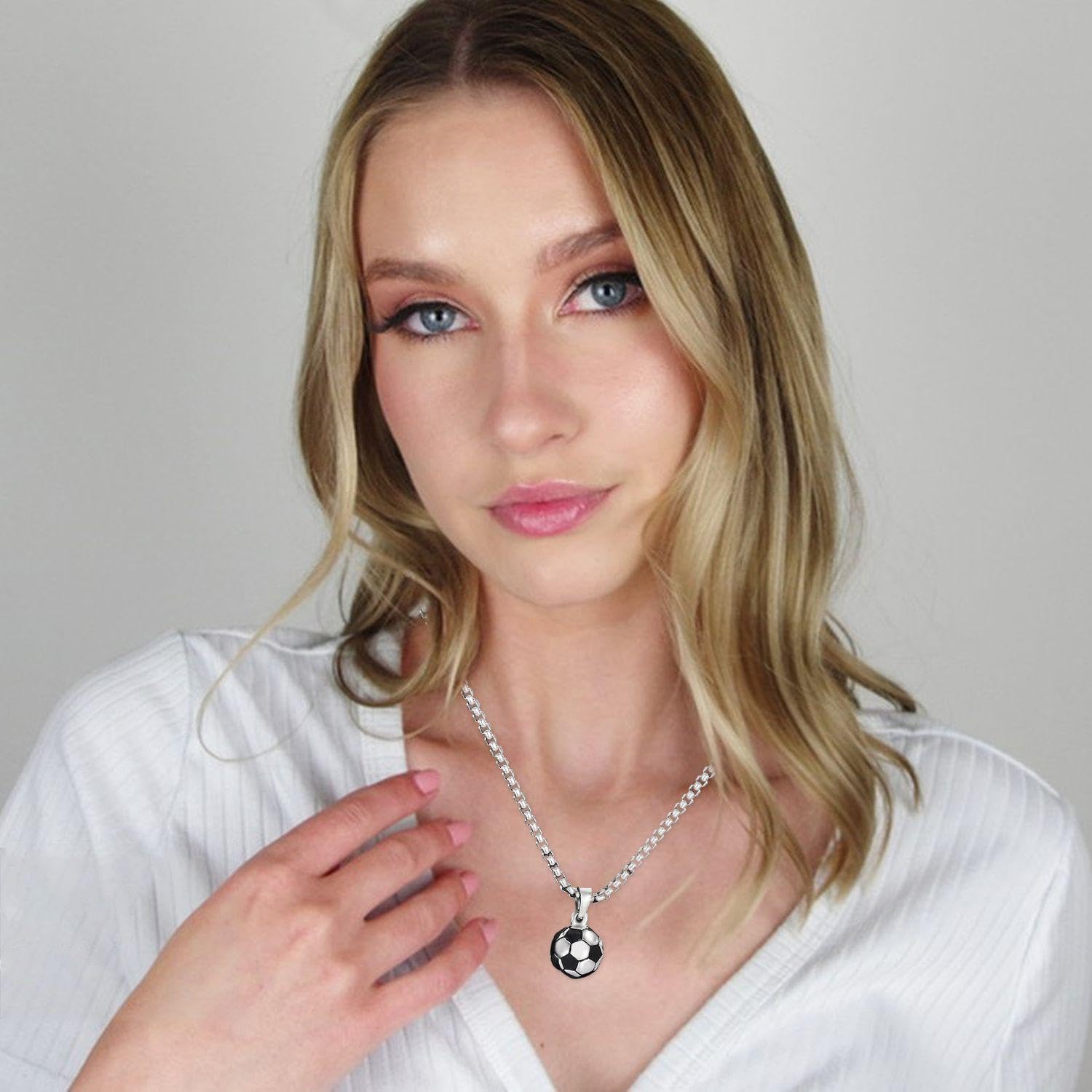 1 Collar De Fútbol Y 1 Llavero De Fútbol, ​​Joyería Creativa, Joyería con Tema De Fútbol, ​​Joyería para Fanáticos, Joyería De Moda