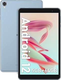 Android Tablet, Blackview Tab 5 WiFi Tablet 5(3+2) GB RAM 64GB ROM up to 1TB, 5580mAh Lastet Android 12 Tablets, 8 Inch IPS 1280 * 800 Display, Dual Speakers, Parantal Control, Google GMS, Blue